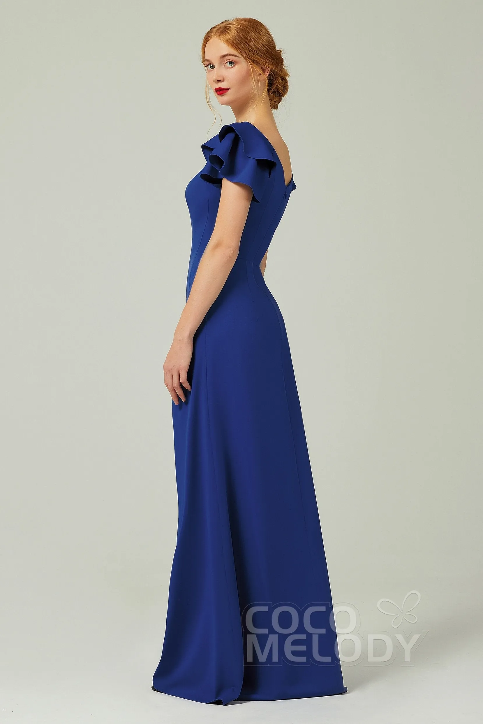 Sheath-Column Floor Length Chiffon Bridesmaid Dress Formal Dresses CB0353 sold by Cocomelody product image thumbnail 3