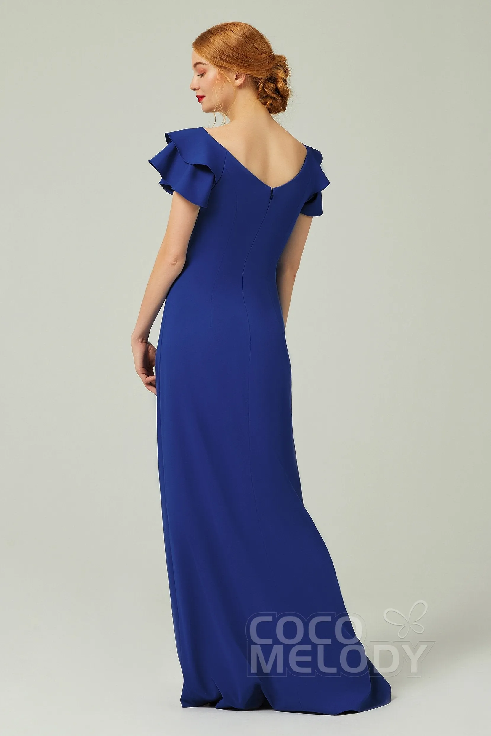 Sheath-Column Floor Length Chiffon Bridesmaid Dress Formal Dresses CB0353 sold by Cocomelody product image thumbnail 2