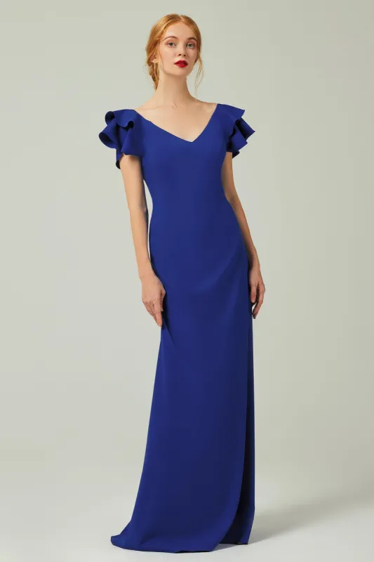 Sheath-Column Floor Length Chiffon Bridesmaid Dress Formal Dresses CB0353 sold by Cocomelody