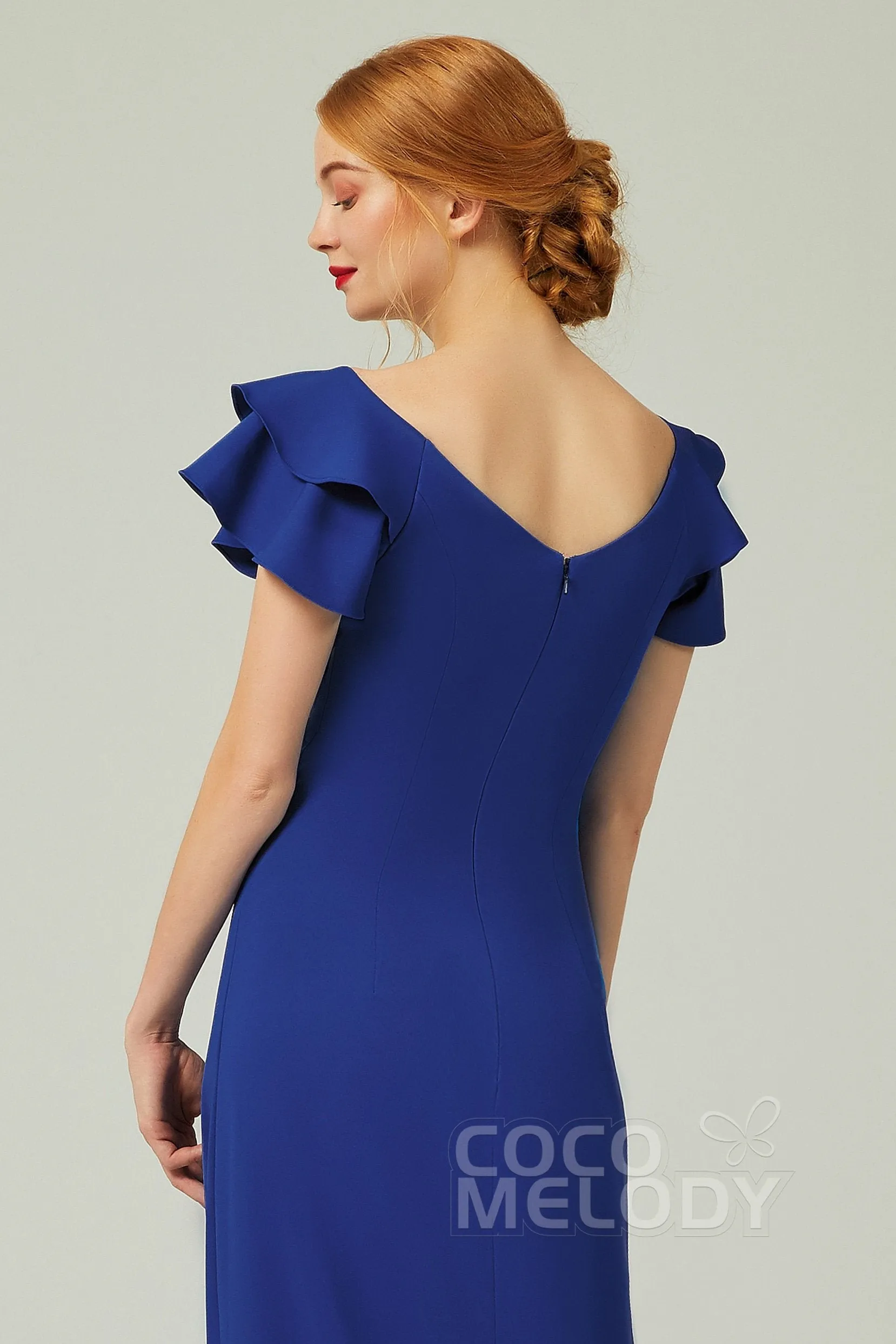 Sheath-Column Floor Length Chiffon Bridesmaid Dress Formal Dresses CB0353 sold by Cocomelody product image thumbnail 5