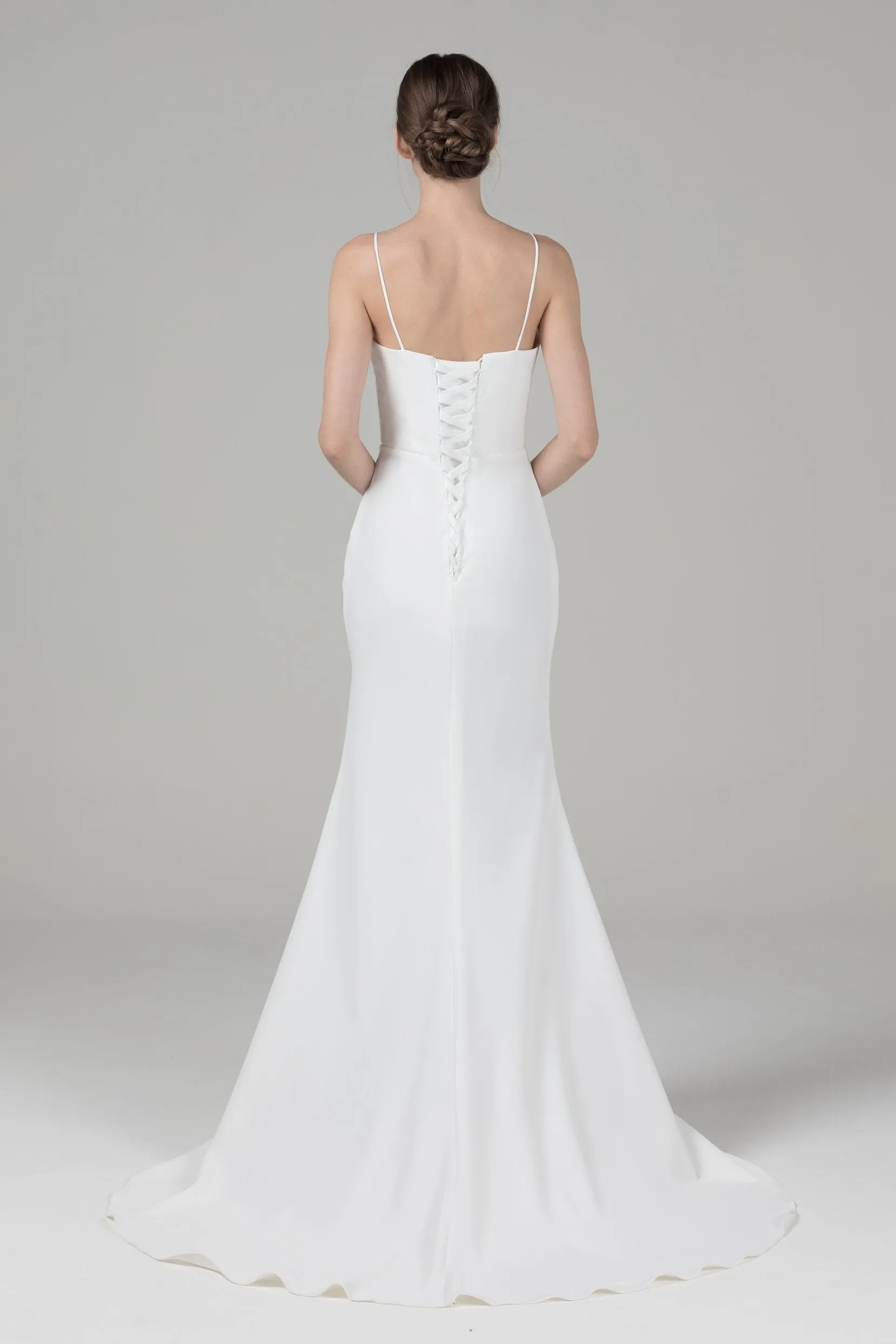 Trumpet Court Train Elastic Cloth Wedding Dress CW2573 sold by Cocomelody product image thumbnail 4