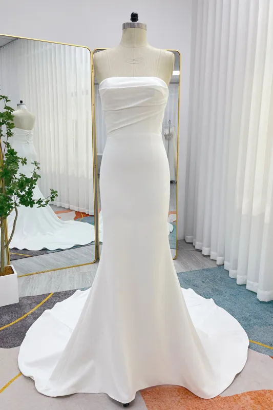Trumpet-Mermaid Chapel Train Elastic Cloth Wedding Dress CW3246 sold by Cocomelody