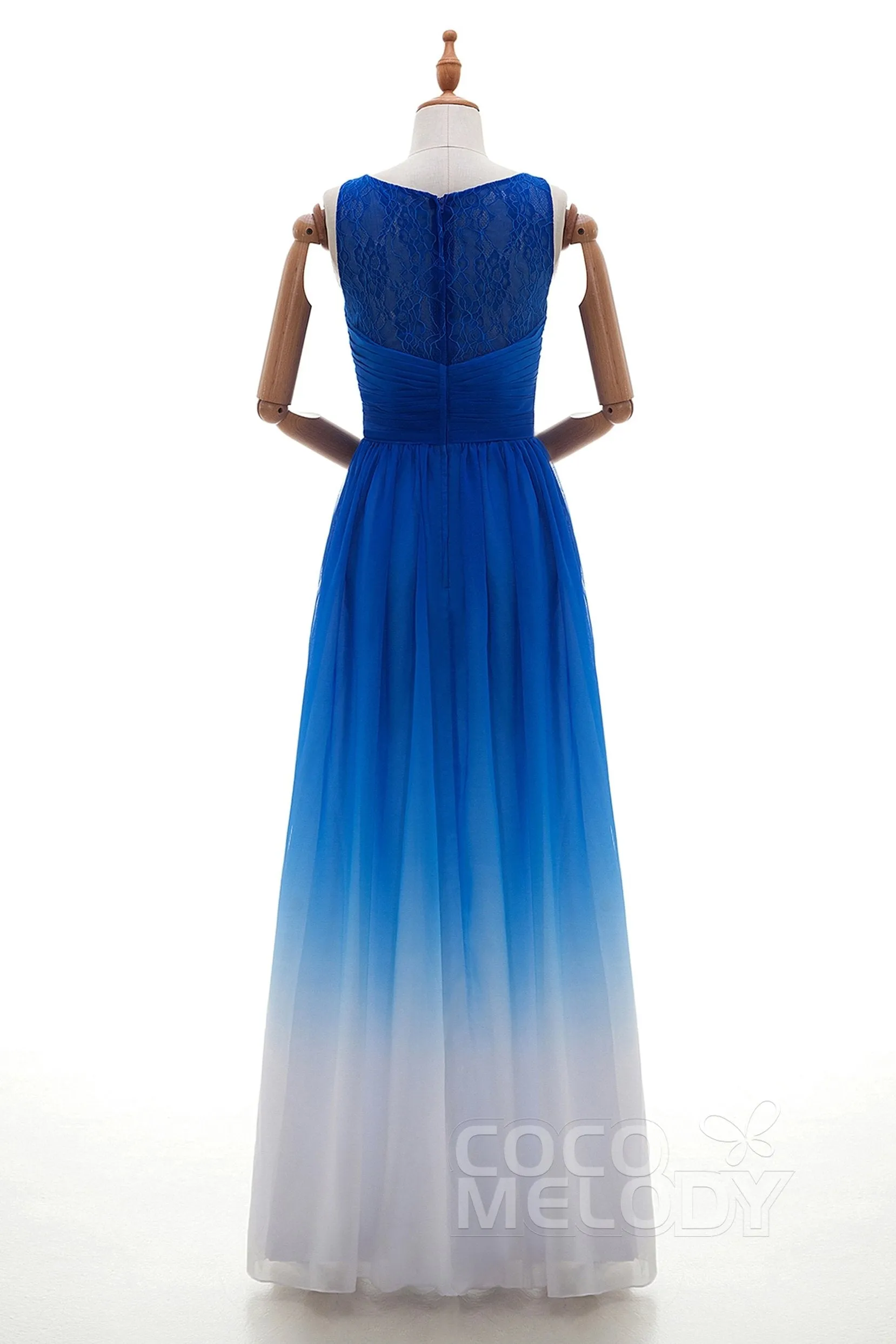 Sheath Floor Length Chiffon Lace Bridesmaid Dress Formal Dresses BD160002 sold by Cocomelody product image thumbnail 2