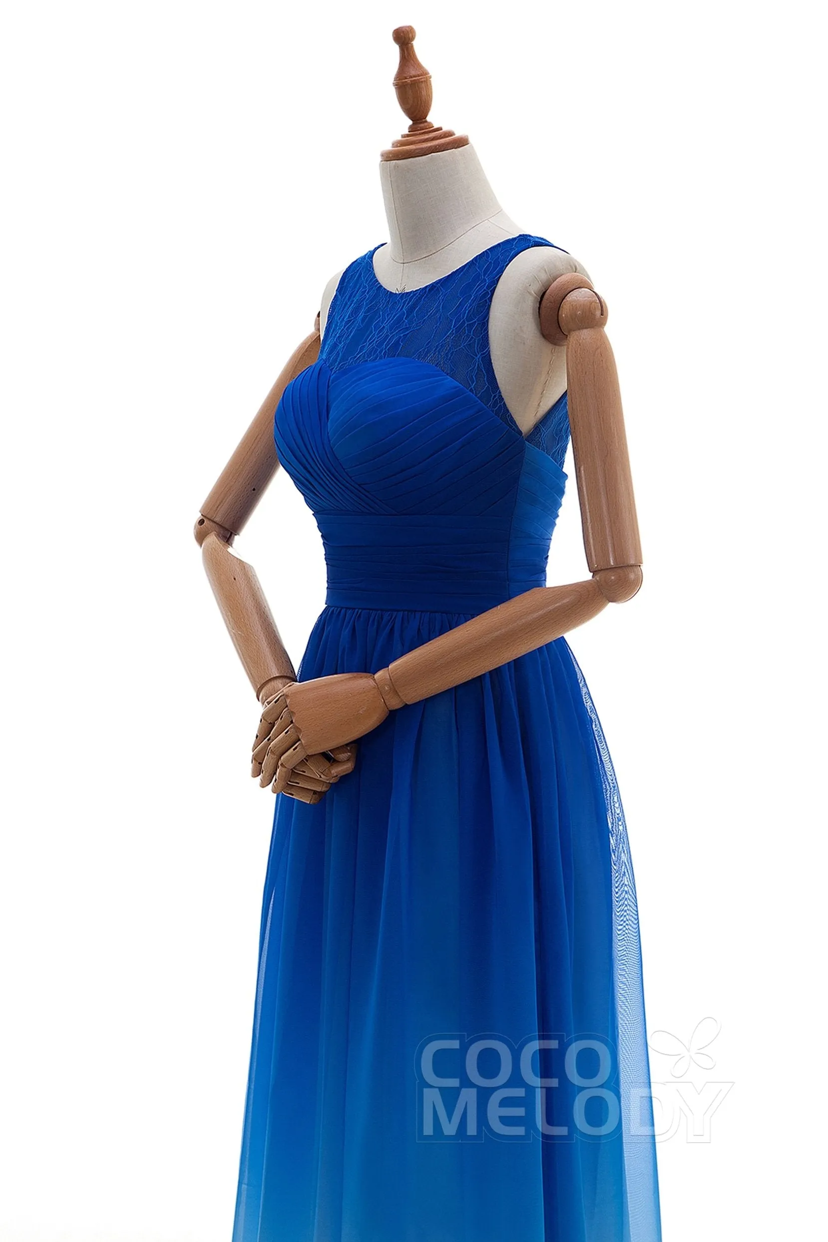 Sheath Floor Length Chiffon Lace Bridesmaid Dress Formal Dresses BD160002 sold by Cocomelody product image thumbnail 4