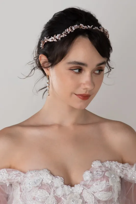Alloy Headbands with Pearl Rhinestone CH0385 sold by Cocomelody