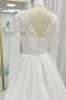 A-Line Chapel Train Mikado Lace Wedding Dress CW3236 sold by Cocomelody
