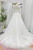 A-Line Chapel Train Mikado Lace Wedding Dress CW3236 sold by Cocomelody