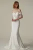 Mermaid Sweep-Brush Train Satin Lace Wedding Dress CW3087 sold by Cocomelody