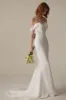 Mermaid Sweep-Brush Train Satin Lace Wedding Dress CW3087 sold by Cocomelody