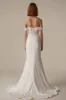 Mermaid Sweep-Brush Train Satin Lace Wedding Dress CW3087 sold by Cocomelody