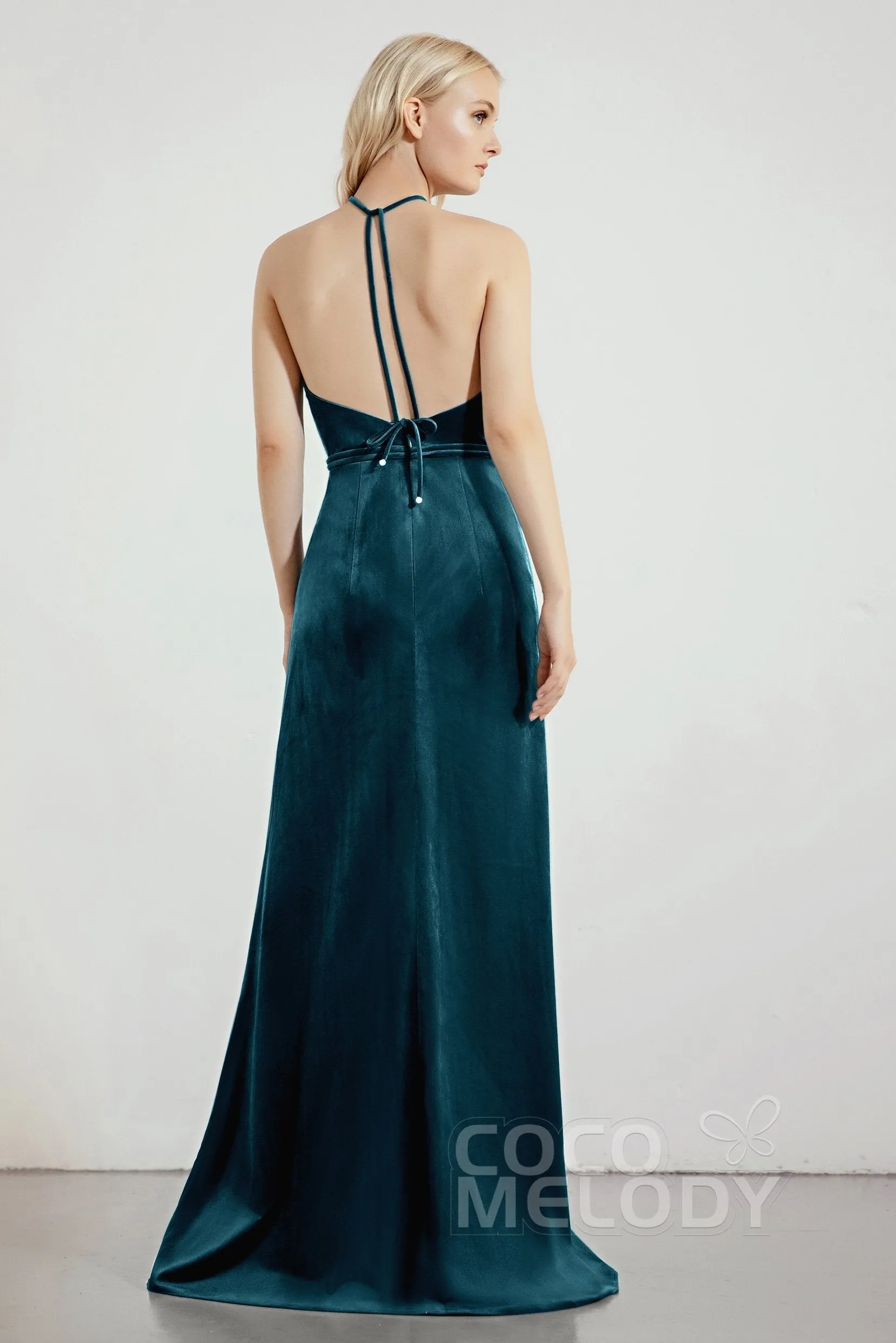 Sheath-Column Sweep-Brush Train Bridesmaid Dress Formal Dresses CB0273 sold by Cocomelody product image thumbnail 2