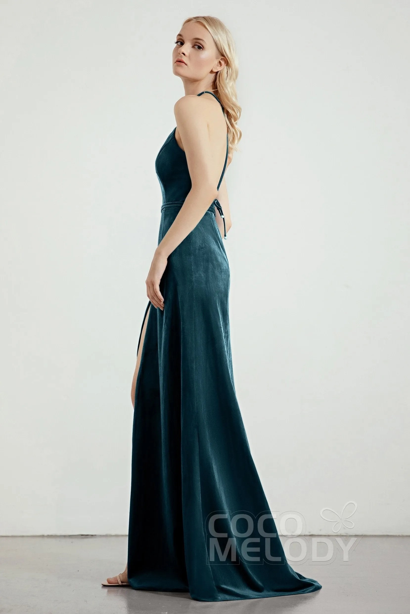 Sheath-Column Sweep-Brush Train Bridesmaid Dress Formal Dresses CB0273 sold by Cocomelody product image thumbnail 3