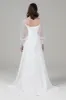 A-Line Sweep-Brush Train Elastic Cloth Wedding Dress CW2582 sold by Cocomelody