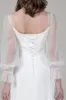 A-Line Sweep-Brush Train Elastic Cloth Wedding Dress CW2582 sold by Cocomelody