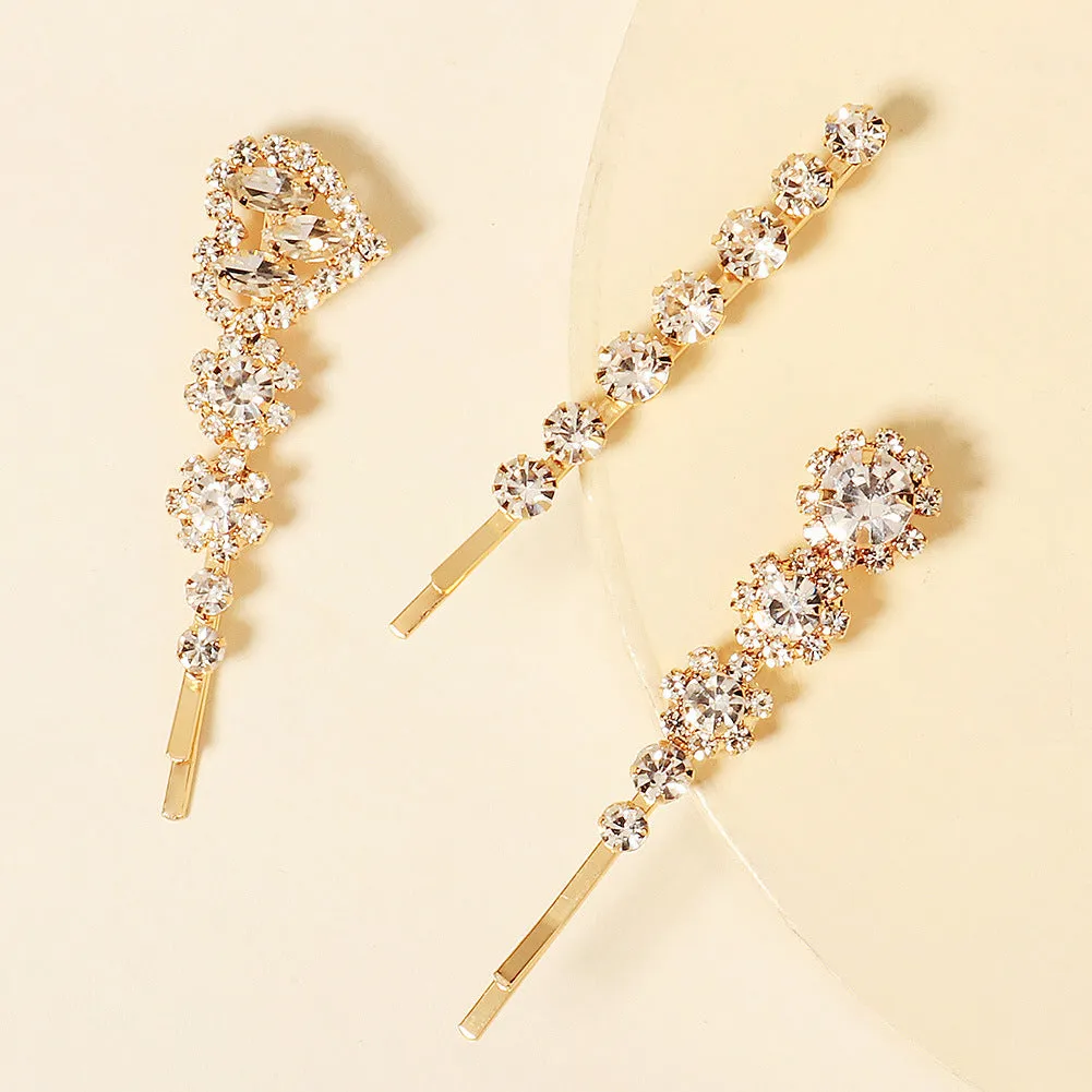 Hot fashion sweet diamond hair clip one word clip metal hair clip 656932865216 sold by Cocomelody product image thumbnail 4