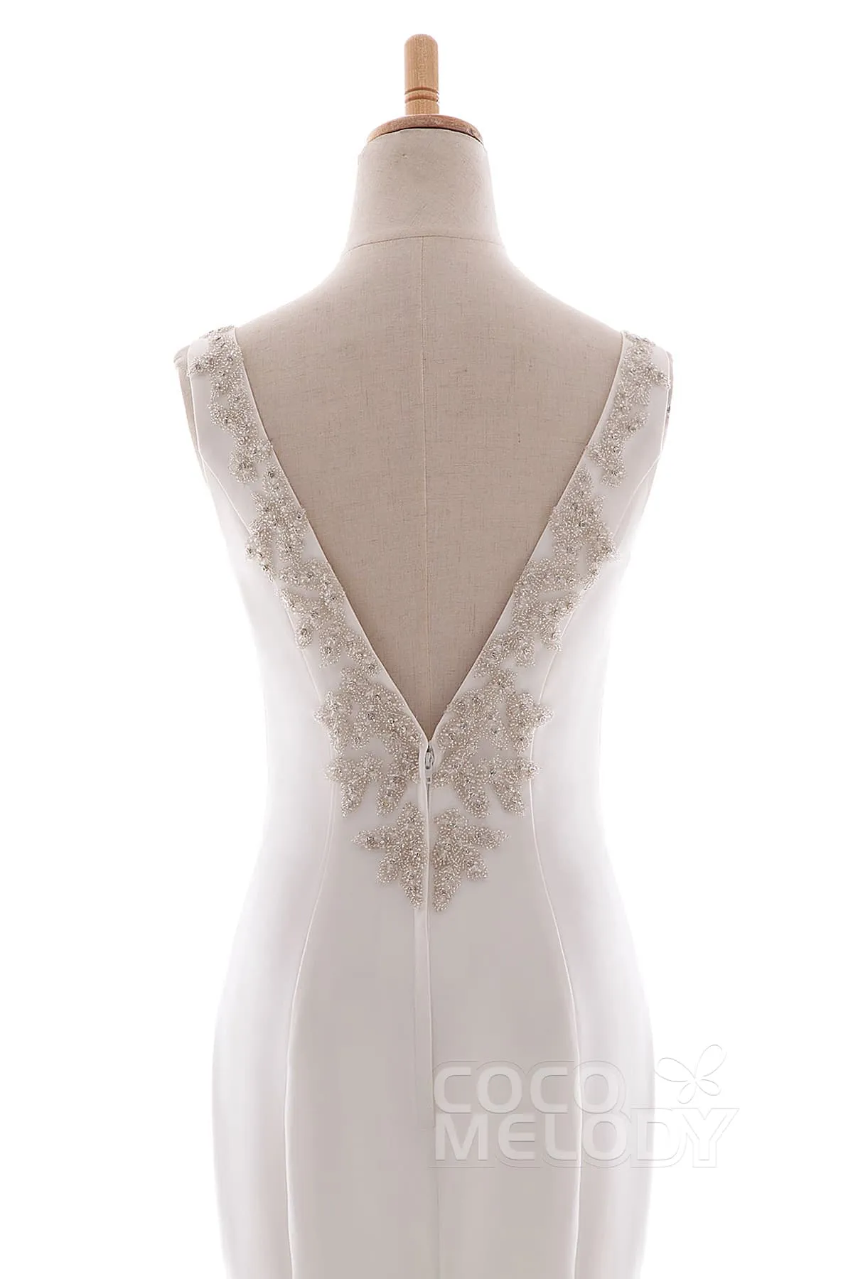 Mermaid Court Train Knitted Fabric Wedding Dress LD5237 sold by Cocomelody product image thumbnail 4