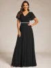 A-Line Sweep-Brush Train Chiffon Bridesmaid Dress CB0720 sold by Cocomelody