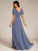 A-Line Sweep-Brush Train Chiffon Bridesmaid Dress CB0720 sold by Cocomelody