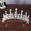 Bridal handmade Pearl tiara Pop Crystal accessories Princess headband Alloy rhinestone Women's Tiara 625613705276 sold by Cocomelody