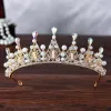 Bridal handmade Pearl tiara Pop Crystal accessories Princess headband Alloy rhinestone Women's Tiara 625613705276 sold by Cocomelody