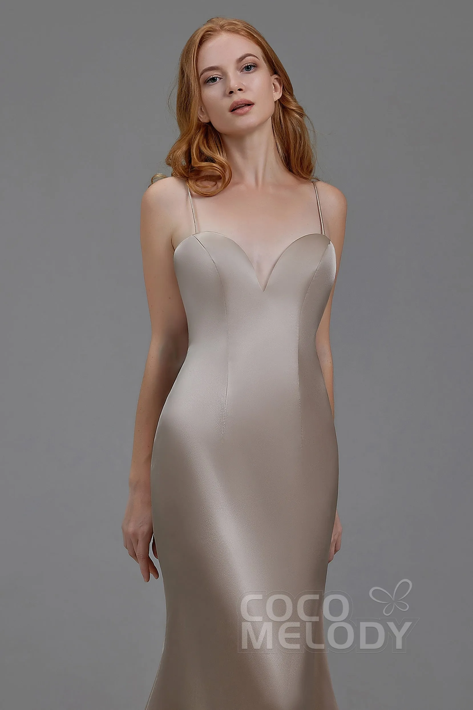 Mermaid Court Train Stretch Satin Wedding Lining LA18002 sold by Cocomelody product image thumbnail 4