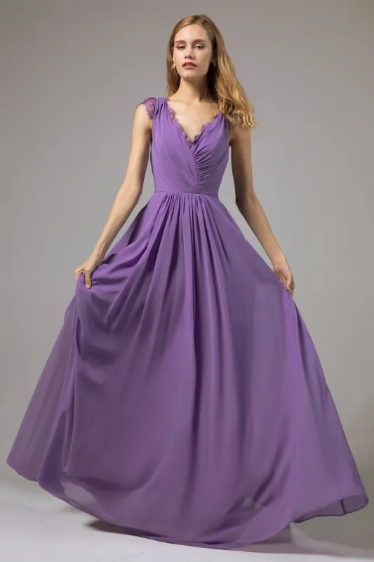 A-Line Floor Length Chiffon Bridesmaid Dress Formal Dresses CB0387 sold by Cocomelody