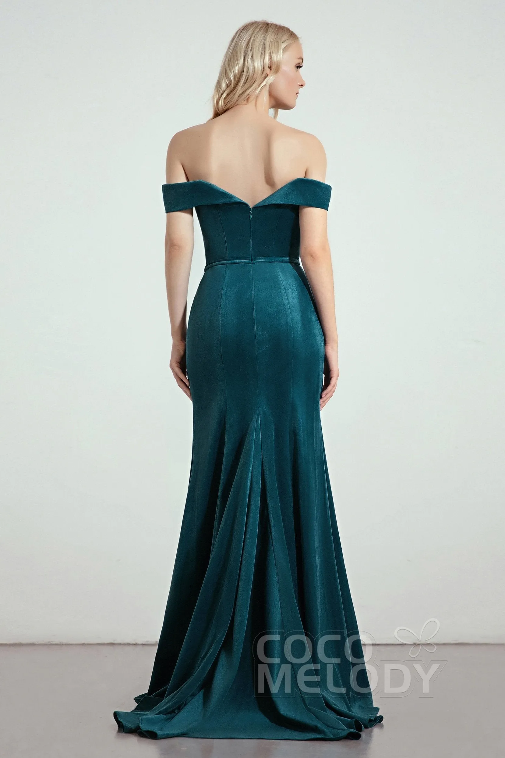 Trumpet-Mermaid Sweep-Brush Train Bridesmaid Dress Formal Dresses CB0271 sold by Cocomelody product image thumbnail 2
