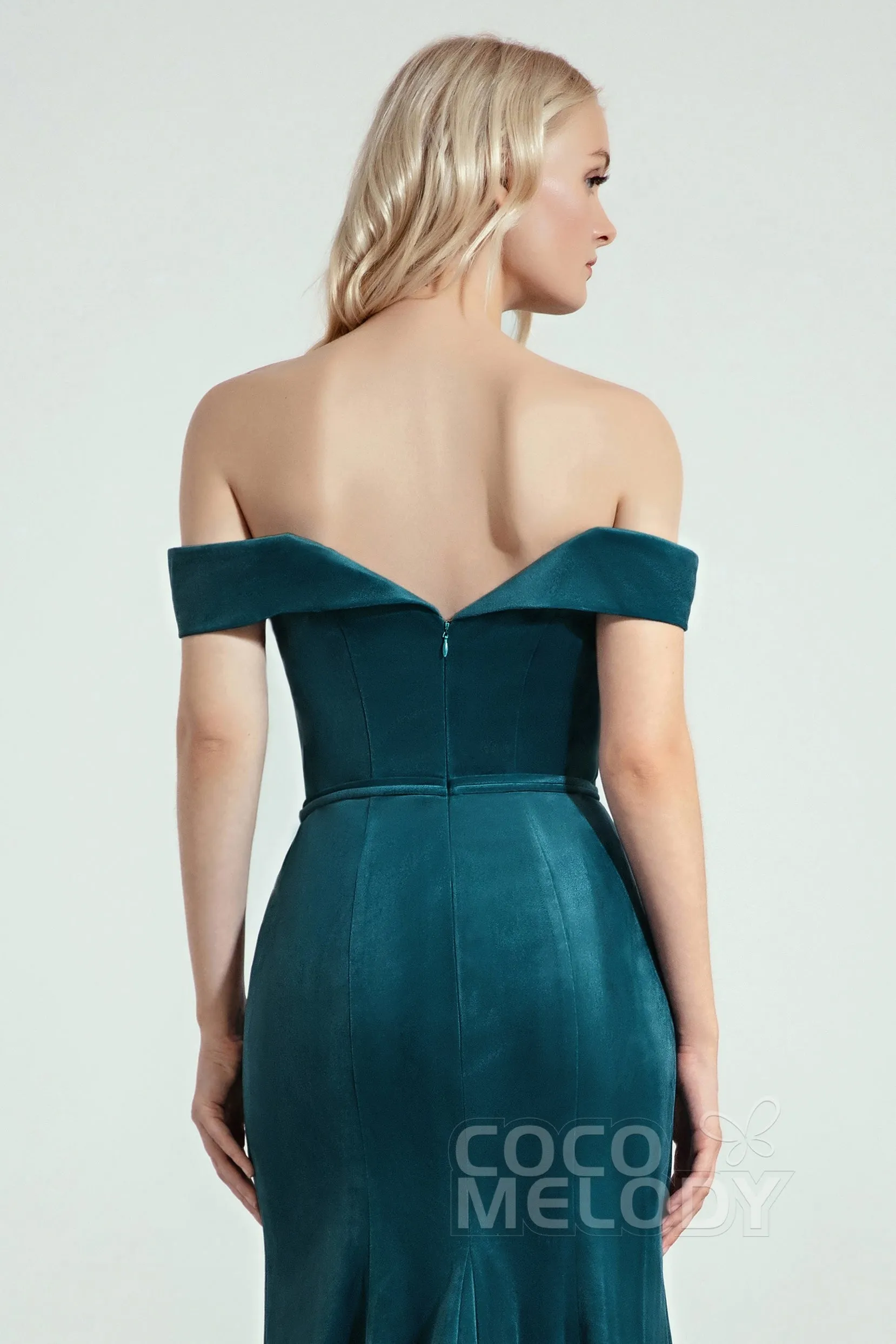 Trumpet-Mermaid Sweep-Brush Train Bridesmaid Dress Formal Dresses CB0271 sold by Cocomelody product image thumbnail 5