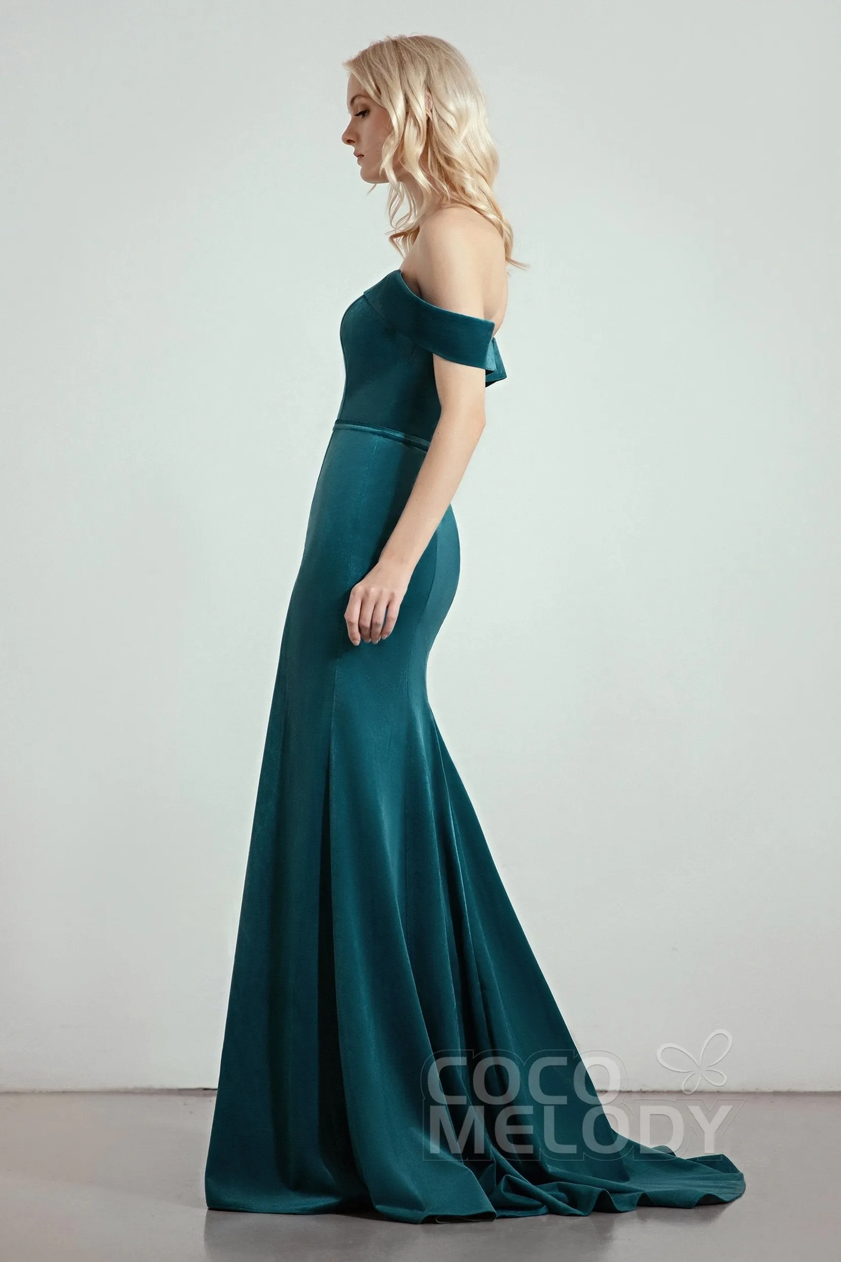Trumpet-Mermaid Sweep-Brush Train Bridesmaid Dress Formal Dresses CB0271 sold by Cocomelody product image thumbnail 3