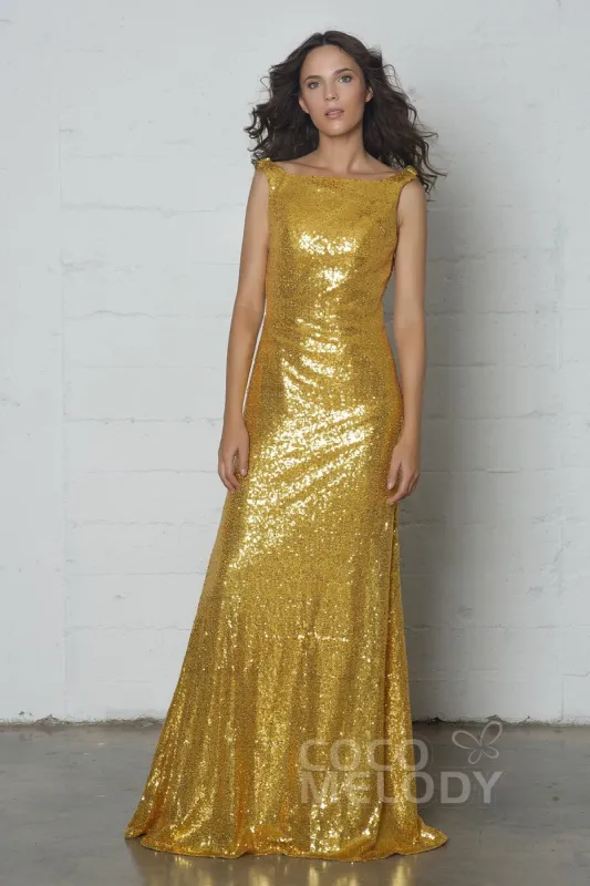 Sheath-Column Floor Length Sequined Dress COZF17020 sold by Cocomelody