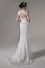 Sheath Sweep-Brush Train Elastic Cloth Wedding Dress CW2657 sold by Cocomelody