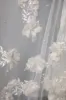 One-tier Cut Edge Tulle Cathedral Veils with Flower Beading CV0284 sold by Cocomelody