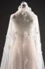 One-tier Cut Edge Tulle Cathedral Veils with Flower Beading CV0284 sold by Cocomelody