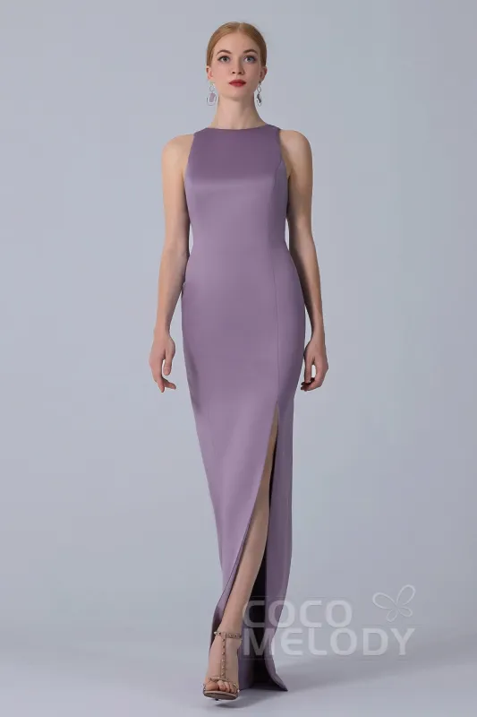 Sheath-Column Floor Length Satin Dress CB0267 sold by Cocomelody