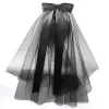 Vintage dark veil with large bow streamer 631802827806 sold by Cocomelody