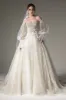 A-Line Chapel Train Tulle Wedding Dress CW2507 sold by Cocomelody