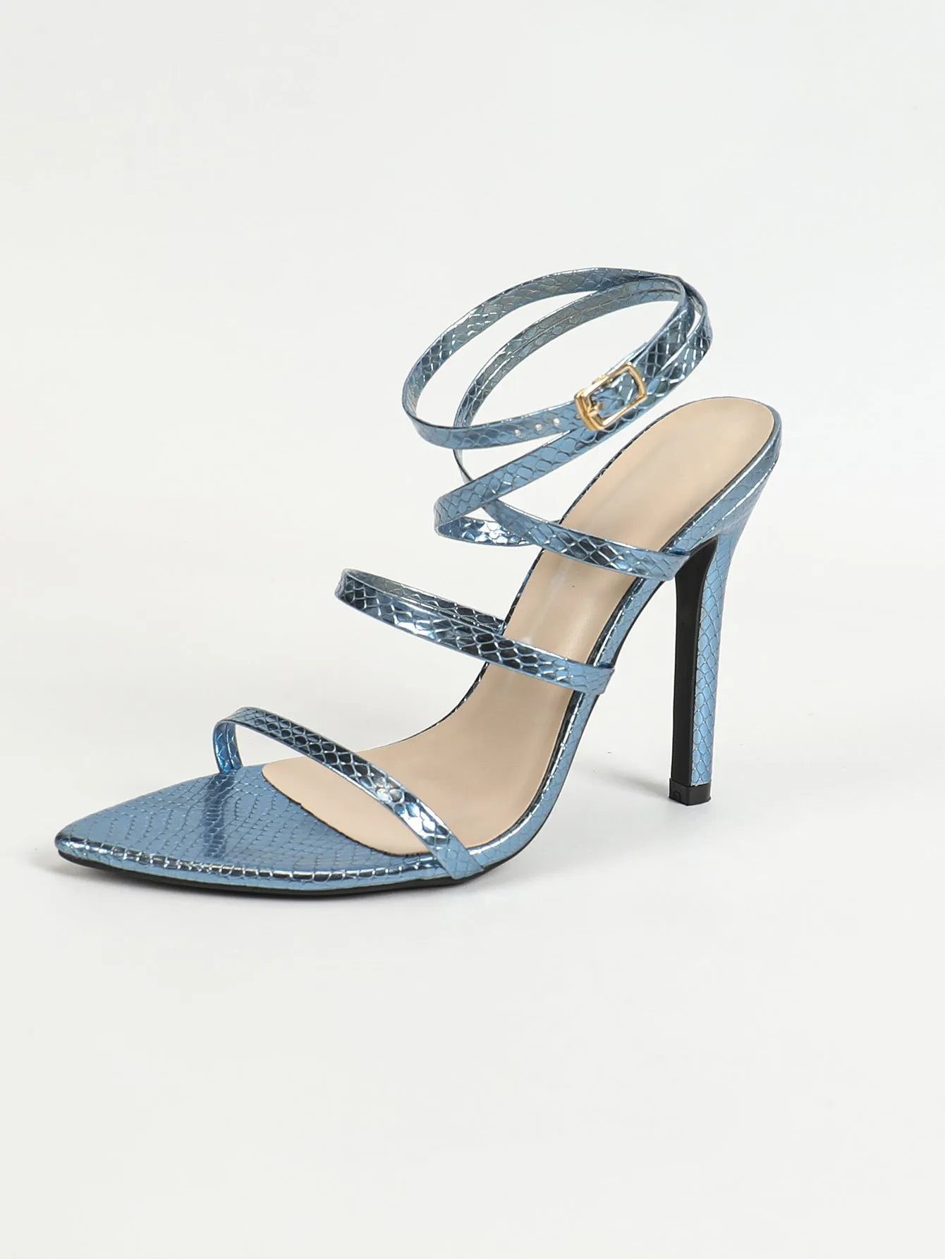 Faux Leather Pointy Stiletto heel Sandals 816446826324 sold by Cocomelody product image thumbnail 5