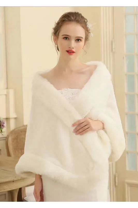 Faux Fur Shawl with CJ0125 sold by Cocomelody