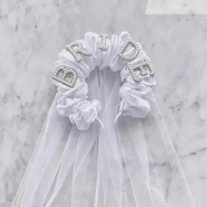 Bride English letters bride large intestine fold headband 731032023508 sold by Cocomelody