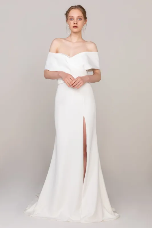 Trumpet Sweep Train Lace Elastic Cloth Wedding Dress CW2470 sold by Cocomelody