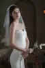 Two-tier Cut Edge Tulle Waist Veils with Bow CV0308 sold by Cocomelody