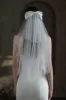 Two-tier Cut Edge Tulle Waist Veils with Bow CV0308 sold by Cocomelody