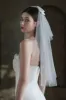 Two-tier Cut Edge Tulle Waist Veils with Bow CV0308 sold by Cocomelody