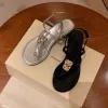 Holiday style thin strap clip toe metal buckle thick heel sandals women's leather 807161606792 sold by Cocomelody