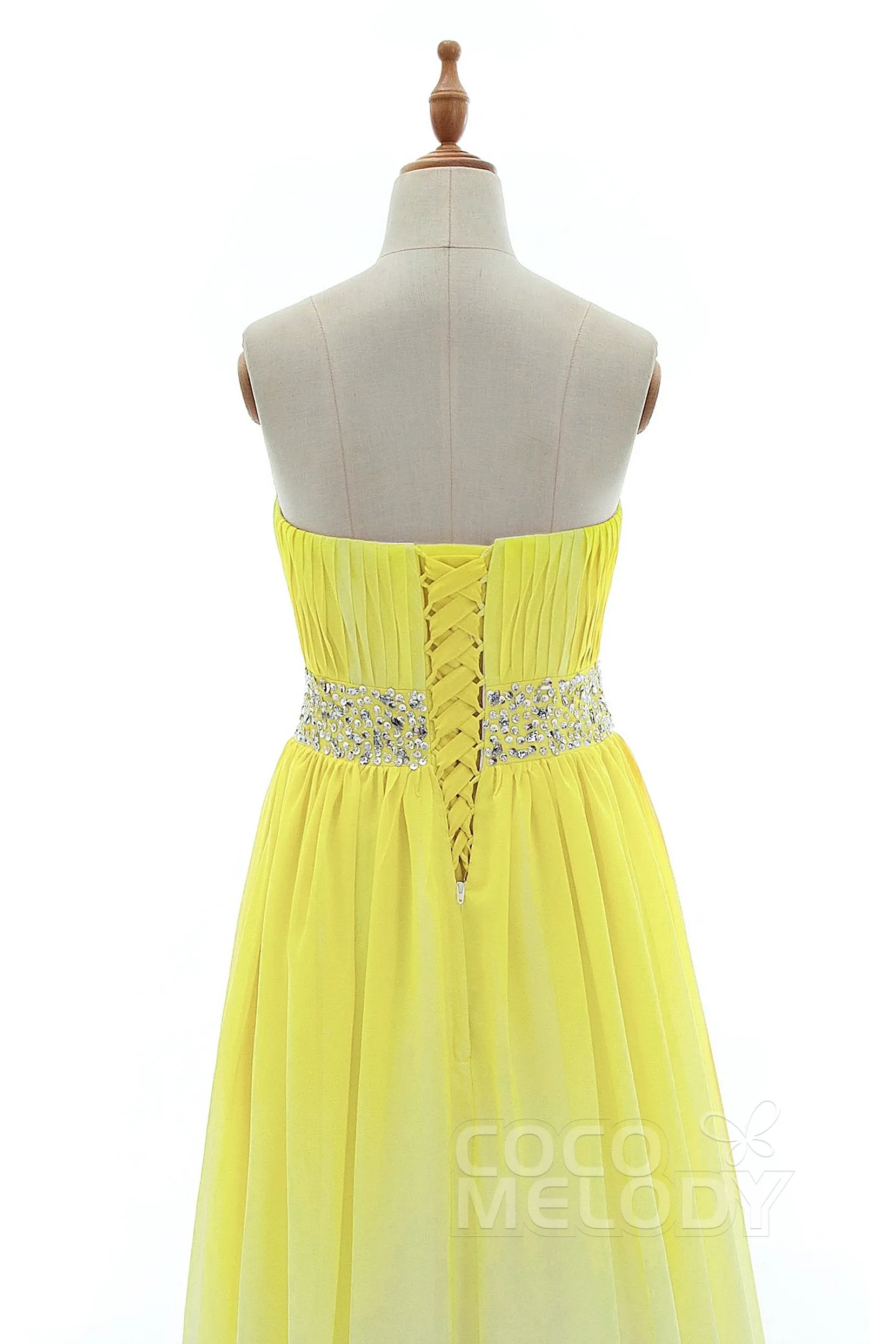 Sheath-Column Floor Length Chiffon Bridesmaid Dress PR3598 sold by Cocomelody product image thumbnail 5