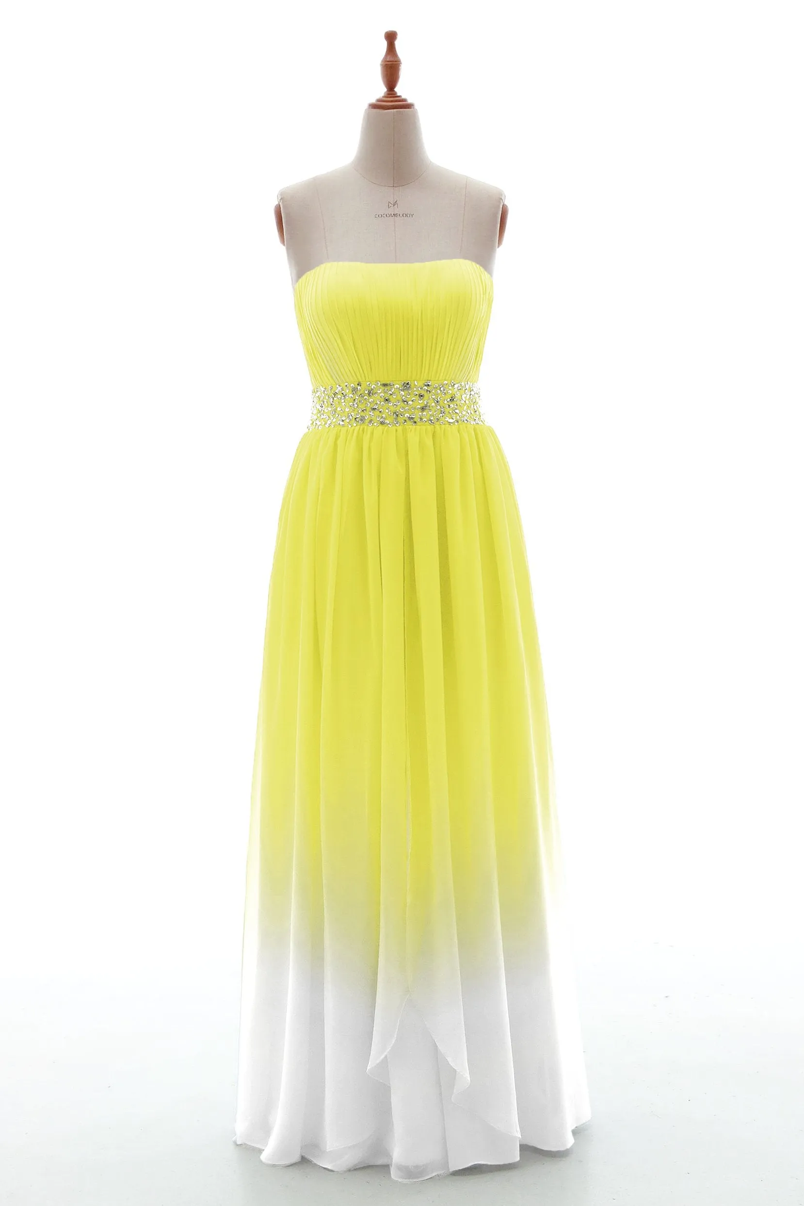 Sheath-Column Floor Length Chiffon Bridesmaid Dress PR3598 sold by Cocomelody