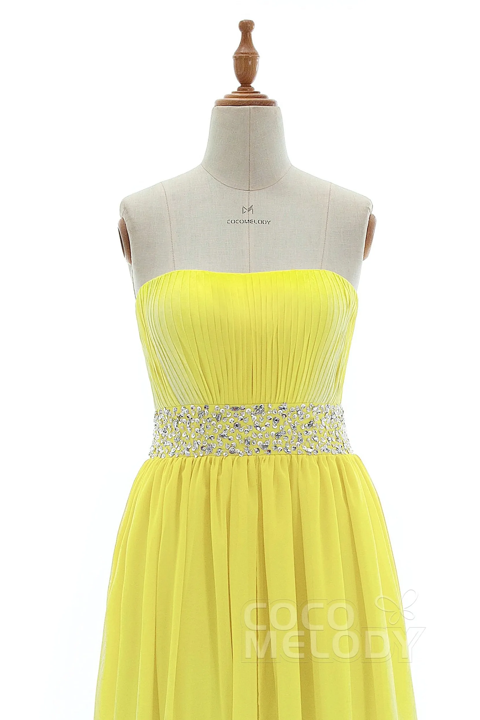 Sheath-Column Floor Length Chiffon Bridesmaid Dress PR3598 sold by Cocomelody product image thumbnail 3