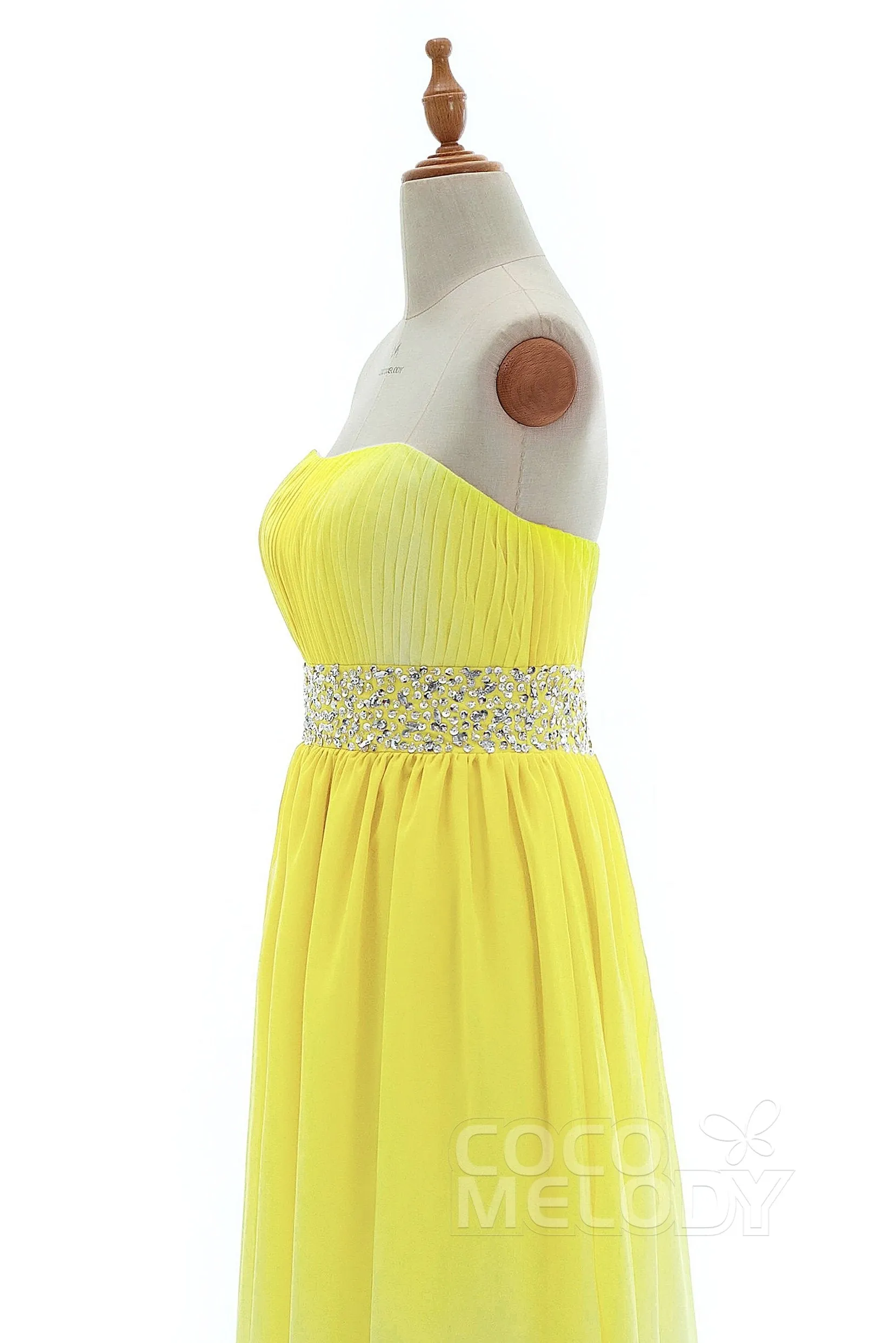 Sheath-Column Floor Length Chiffon Bridesmaid Dress PR3598 sold by Cocomelody product image thumbnail 4