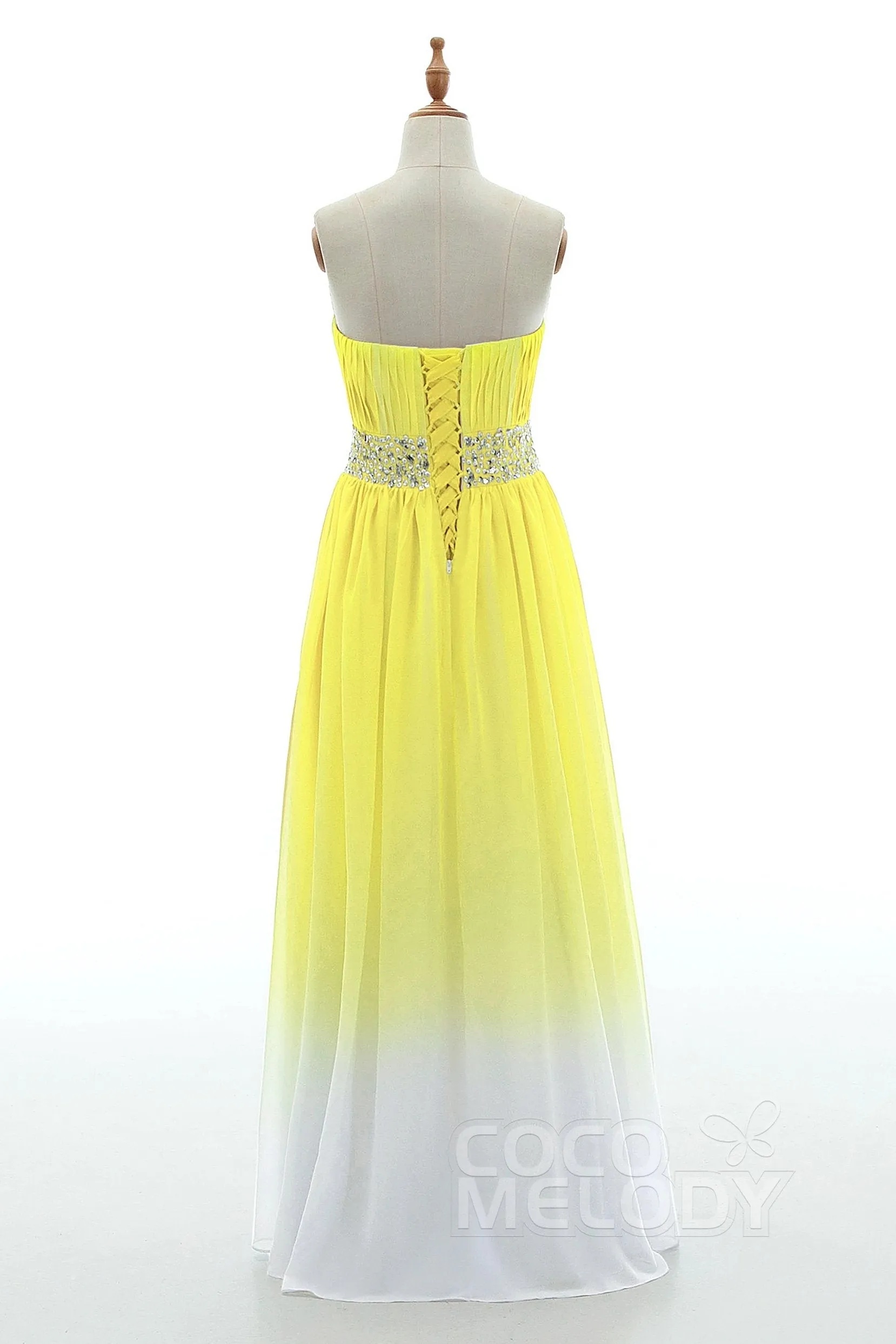Sheath-Column Floor Length Chiffon Bridesmaid Dress PR3598 sold by Cocomelody product image thumbnail 2