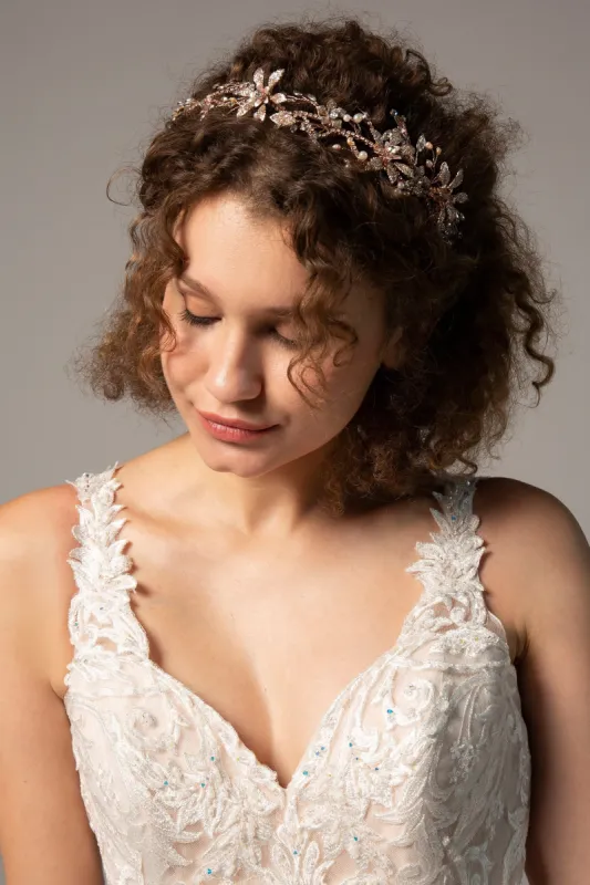 Alloy Headpieces with Pearl and Rhinestone CH0273 sold by Cocomelody